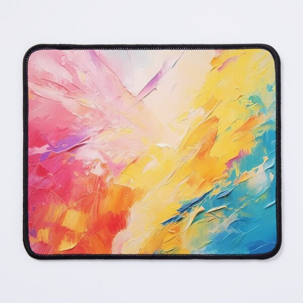Item preview, Rainbow colors cheerful tones artistic sense texture impasto brush strokes abstract decorative painting 23 designed and sold by UnaWu533.