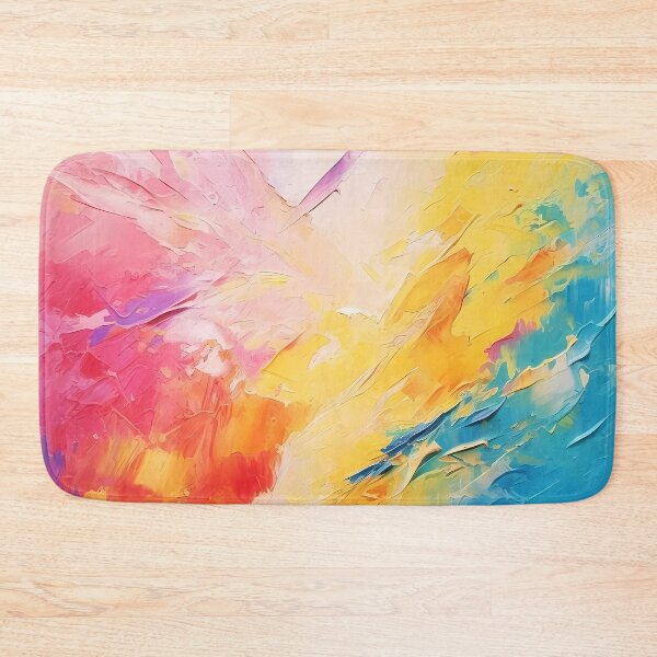 Item preview, Rainbow colors cheerful tones artistic sense texture impasto brush strokes abstract decorative painting 23 designed and sold by UnaWu533.