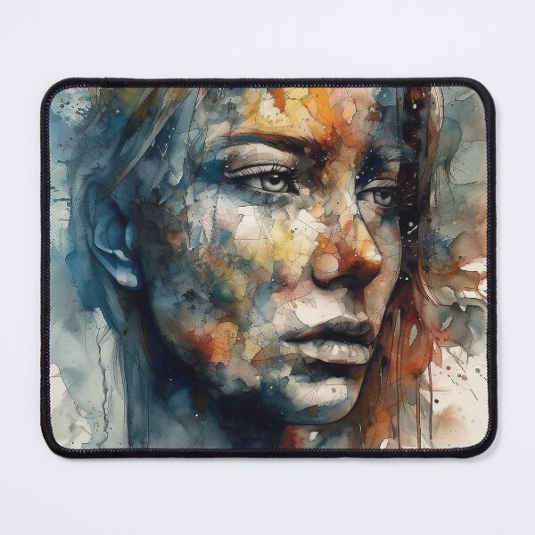 Item preview, Mesmerizing Sci-Fi Inspired Portrait: Hyper-Realistic Woman in Dramatic Backlit Setting, Ildiko Neer's Style with Teal and Amber Palette, High-Resolution Artwork for Vertical Display designed and sold by stateofhuman.