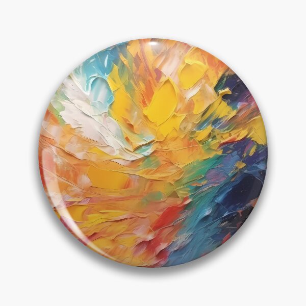 Item preview, Rainbow colors cheerful tones artistic sense texture impasto brush strokes abstract decorative painting 24 designed and sold by UnaWu533.