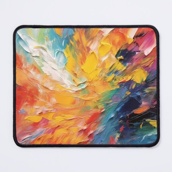 Item preview, Rainbow colors cheerful tones artistic sense texture impasto brush strokes abstract decorative painting 24 designed and sold by UnaWu533.