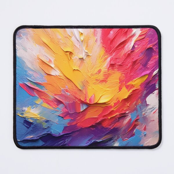 Item preview, Rainbow colors cheerful tones artistic sense texture impasto brush strokes abstract decorative painting 25 designed and sold by UnaWu533.