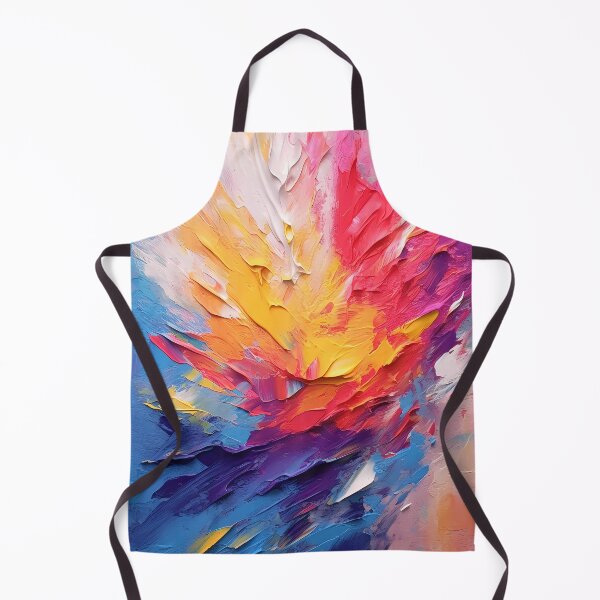 Item preview, Rainbow colors cheerful tones artistic sense texture impasto brush strokes abstract decorative painting 25 designed and sold by UnaWu533.