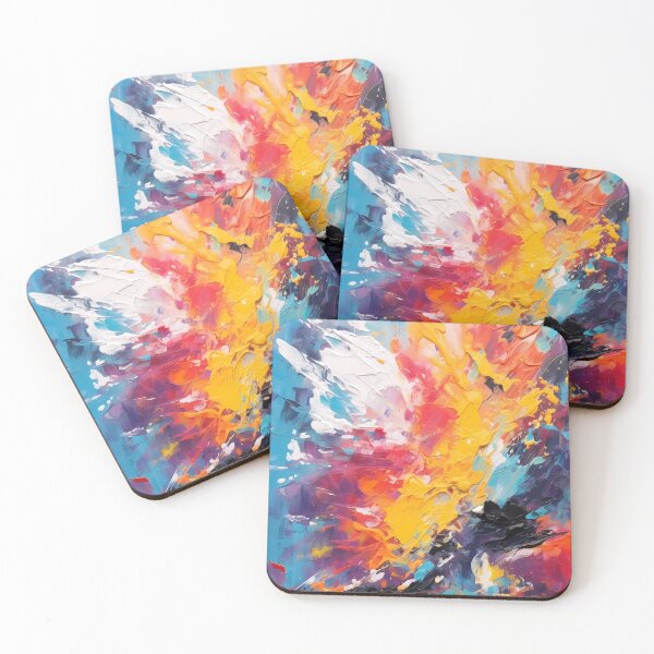 Item preview, Rainbow colors cheerful tones artistic sense texture impasto brush strokes abstract decorative painting 26 designed and sold by UnaWu533.
