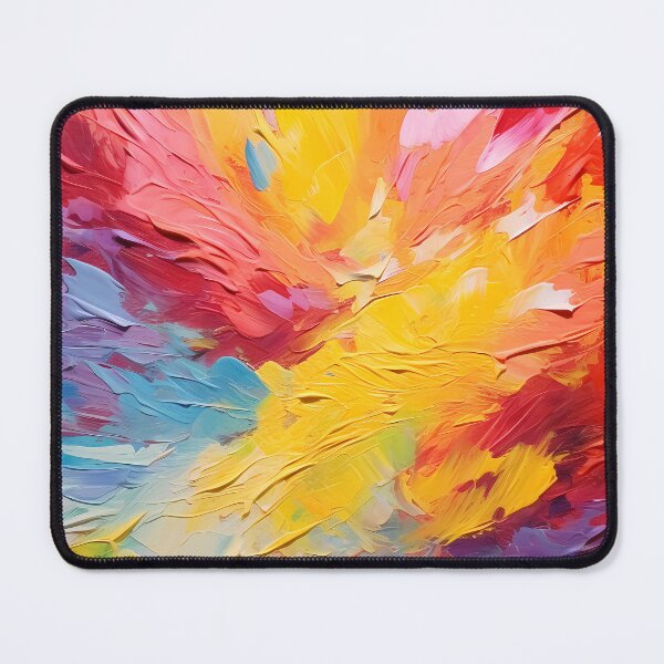 Item preview, Rainbow colors cheerful tones artistic sense texture impasto brush strokes abstract decorative painting 30 designed and sold by UnaWu533.
