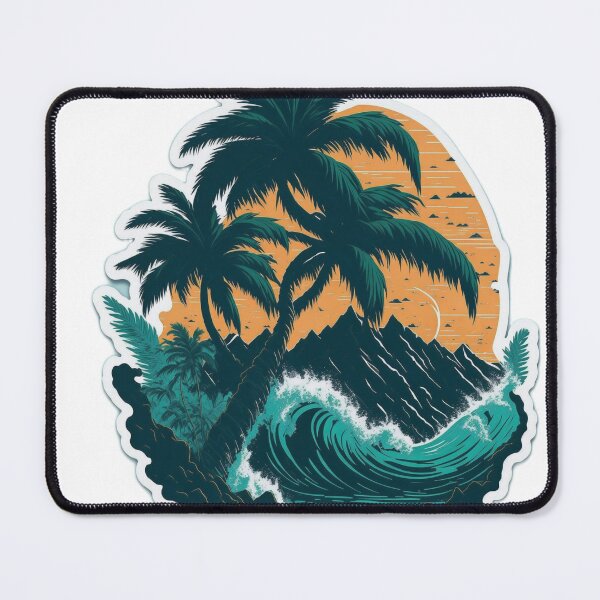Item preview, Majestic Palm Tree: Green Color Sticker with Digital Painting Style designed and sold by RedArtG09.