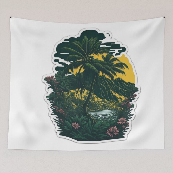 Item preview, Tropical Paradise: Artwork of a Majestic Palm Tree on a T-Shirt designed and sold by RedArtG09.