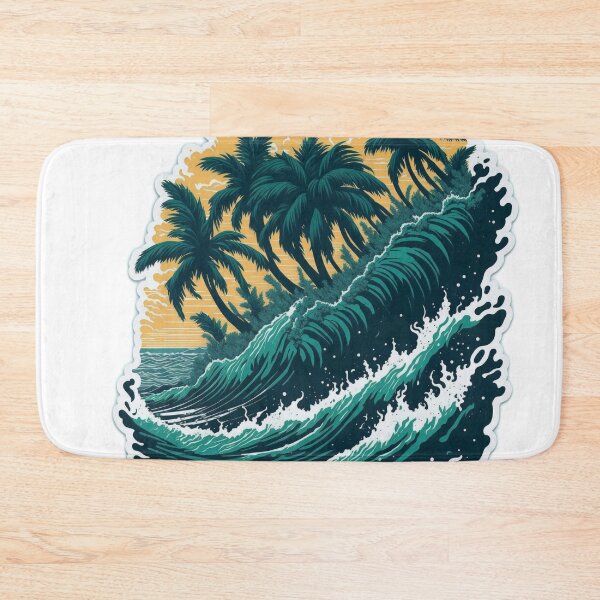 Item preview, Sunset Serenity: Majestic Palm Tree against Mountains and Clouds designed and sold by RedArtG09.