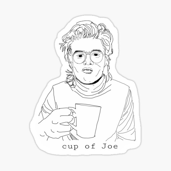 "Cup of Joe Keery" Sticker by Jillrosadino Redbubble