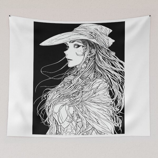 Item preview, Detailed Lineart Portrait of a Witch designed and sold by AIStudio137.
