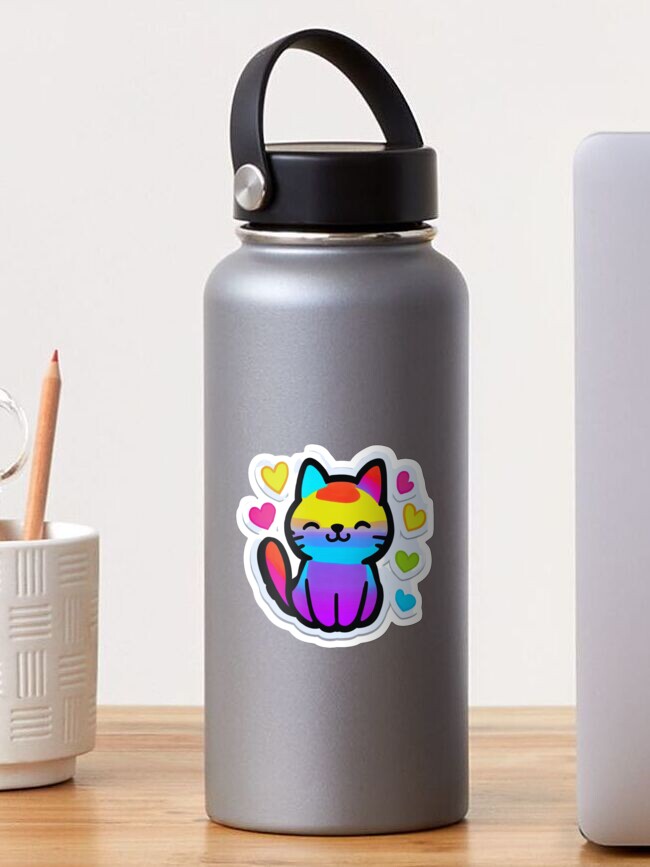 Thumbnail 1 of 3, Sticker, love my cat designed and sold by cokemann.