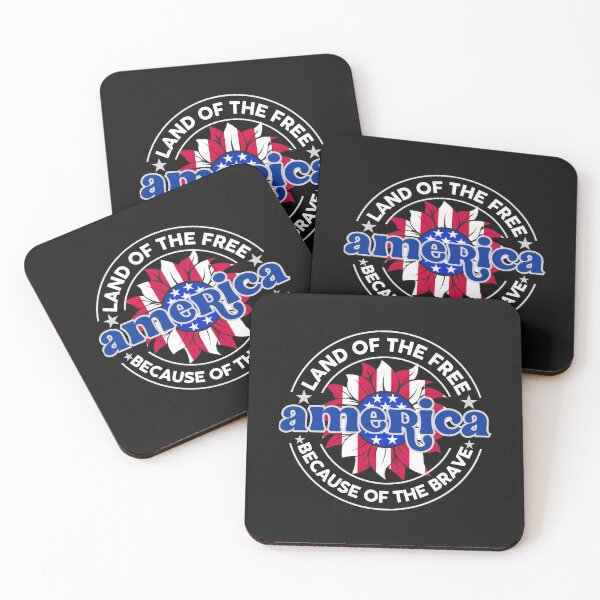 Item preview, Memorial Day,Land of the free because of the brave, Usa flag in the sun flower with America text   designed and sold by Hussain Shirts.