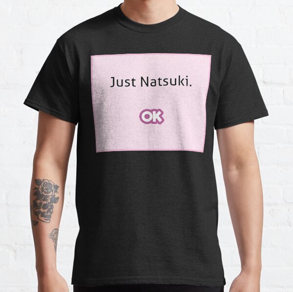 Doki Doki Literature Club Men's Play with Me T-Shirt Medium Black Natsuki  Horror