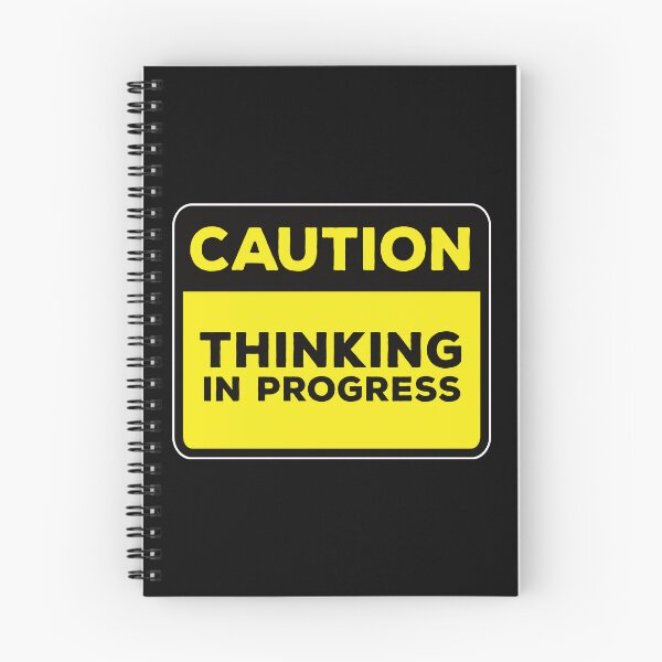 Item preview, Yellow Road Sign - Caution Thinking in Progress designed and sold by Rhu Creations.