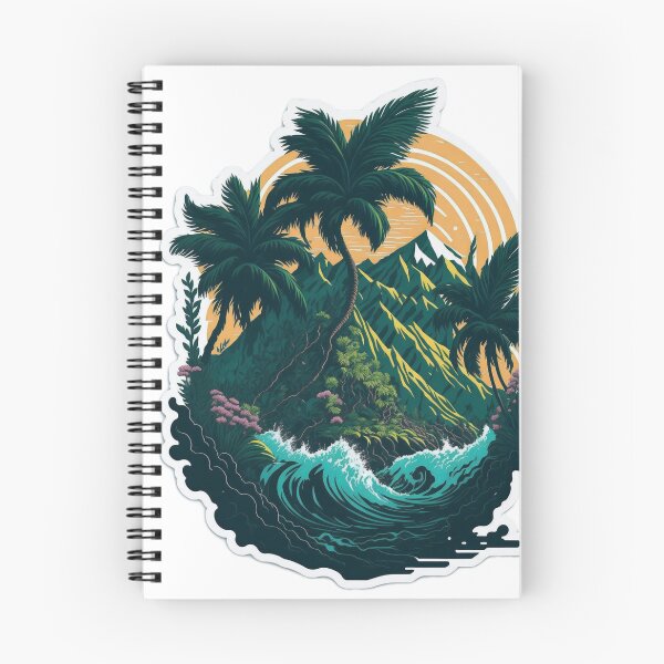 Item preview, Whimsical Fantasy: Majestic Palm Tree with Colorful Flower Surround designed and sold by RedArtG09.