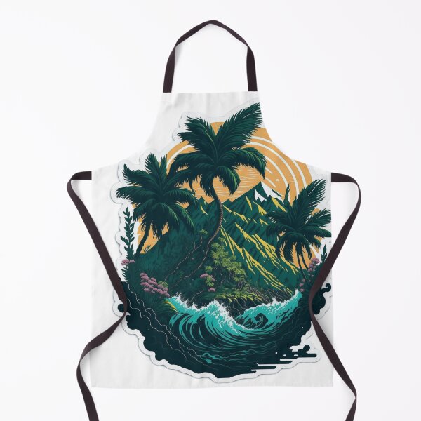 Item preview, Whimsical Fantasy: Majestic Palm Tree with Colorful Flower Surround designed and sold by RedArtG09.
