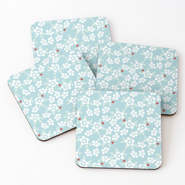 Item preview, Ladybug and Floral Seamless Repeat Surface Pattern designed and sold by MoePark.