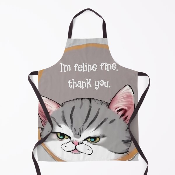 Item preview, I'm feline fine, thank you designed and sold by OneOfAQuote.