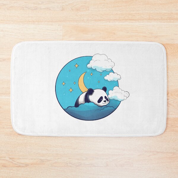 Item preview, Sleepy Panda Bear in the Clouds Among the Stars and Moon designed and sold by Tabble-Dabble.