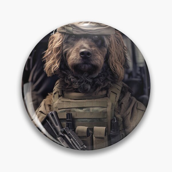 Item preview, Combat Canine - Unique Car-Riding Military Dog Illustration designed and sold by DoPrint.
