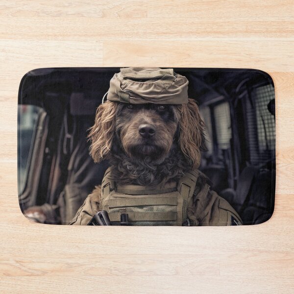 Item preview, Combat Canine - Unique Car-Riding Military Dog Illustration designed and sold by DoPrint.