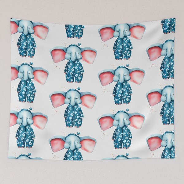 Item preview, Baby Elephant Dreamy Nighttime designed and sold by pocketart2023.