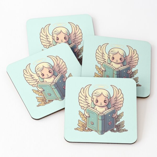 Item preview, A little angel reading a book designed and sold by No-No-Name.