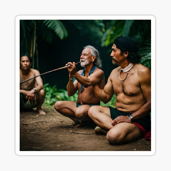 Item preview,  Wisdom in the indiginous: An Indigenous Tupi Elder Enlightens the Village designed and sold by Inkwell-Studios.