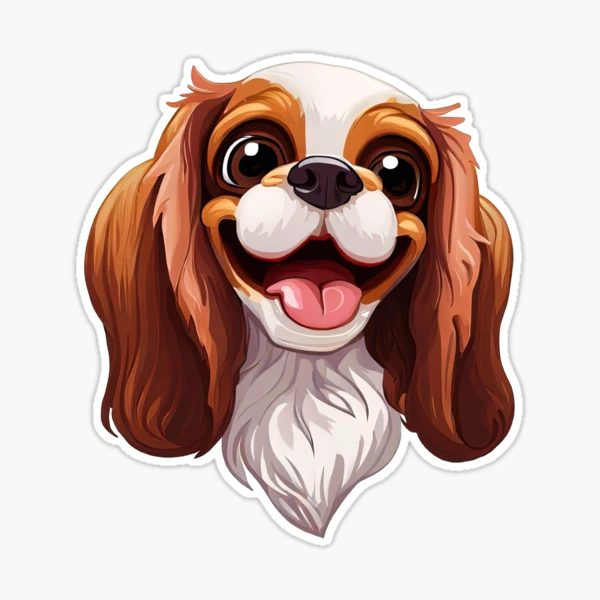 50-Pack Cavalier King Charles Spaniel Stickers - Cute Dog Decals For Scrapbooks & Crafts