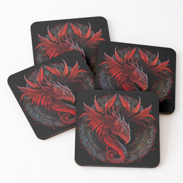 Artikelvorschau, Fantasy Red Medieval Dragon | Majestic, Flying entworfen und verkauft von FantasySoul.