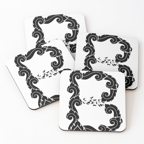 Item preview, Black elegant letter B with Thai art elements. designed and sold by KanyaluckArtist.