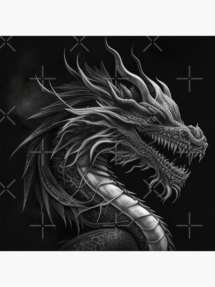 Chinese Dragon drawing Poster for Sale by Pencil-Art