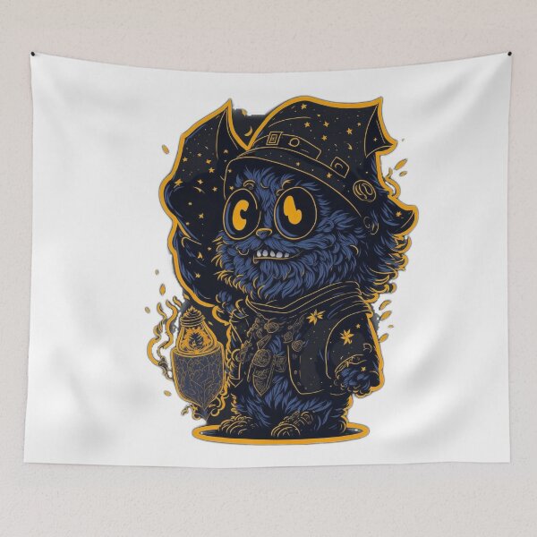 Item preview, Enchanting Wizard: Anthropomorphic Cute and Charming Cartoon Sticker designed and sold by RedArtG09.