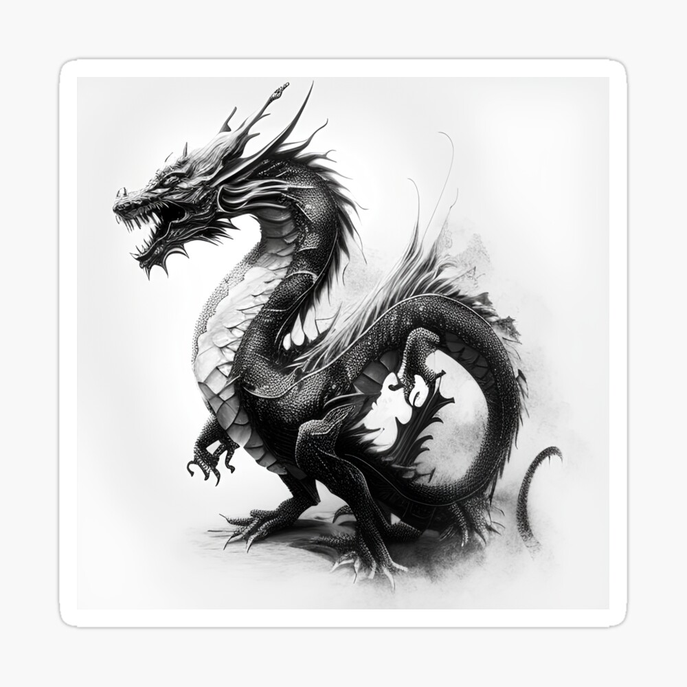 Tribal Chinese Dragon Tattoo Greeting Card for Sale by BiscuitSnack