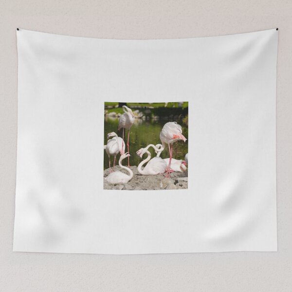 Item preview, Nature wildlife scene with flamingos flock designed and sold by goceris.