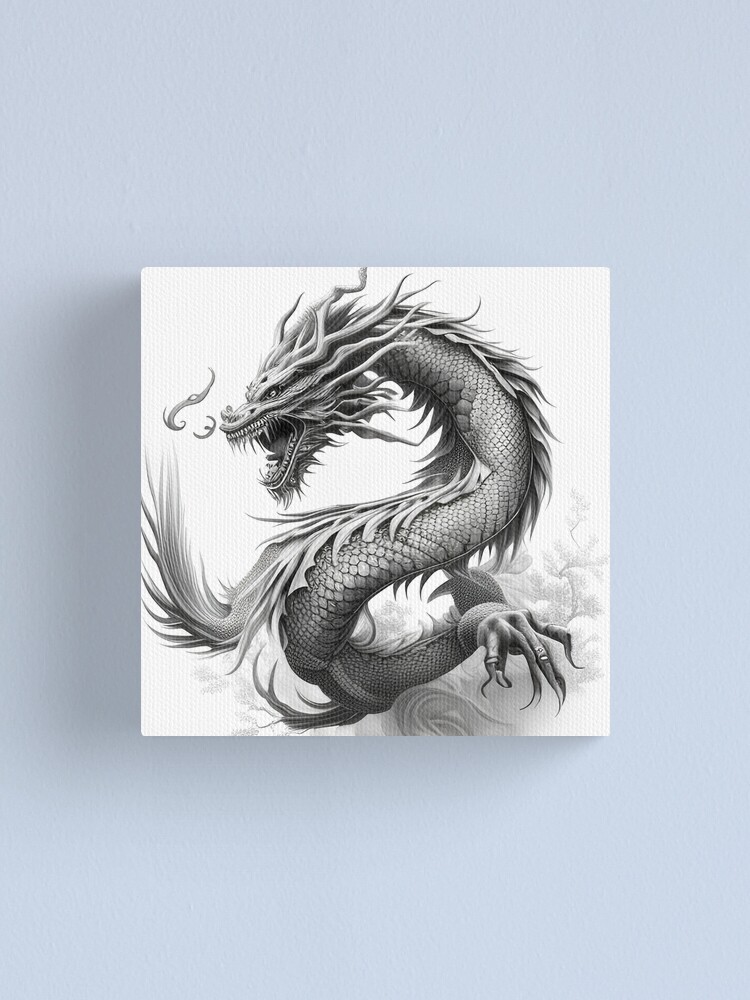 Chinese Dragon drawing Poster for Sale by Pencil-Art