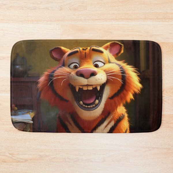 Item preview, Vibrant Cartoon Tiger Art - Bold and Colorful Illustration for Tiger Fans designed and sold by DoPrint.