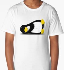Cute Sleeping Penguin Emoji Long T-Shirt