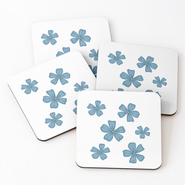 Item preview, Y2K Electric blue Clover flowers sticker set designed and sold by Aesthetica-1.
