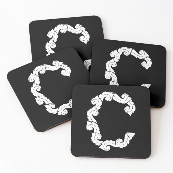 Item preview, White elegant letter C with Thai art elements. designed and sold by KanyaluckArtist.