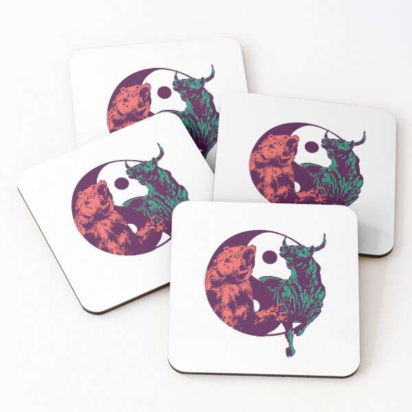 Item preview, Yin yang in the stock market bull and bear designed and sold by JanooFactory.