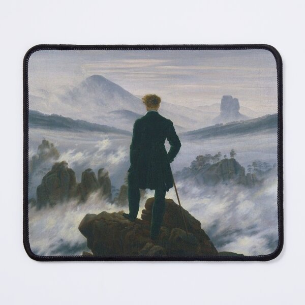 Item preview, Viandante sul mare di nebbia T-Shirt designed and sold by Obsid1anking.