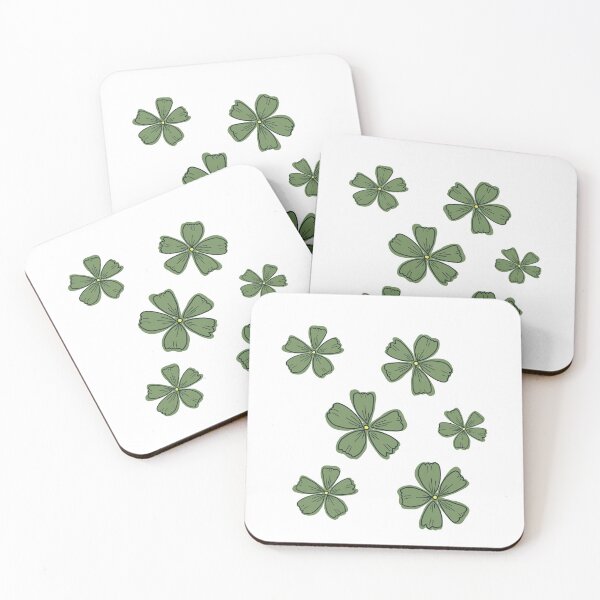 Item preview, Y2K Green Clover flowers sticker set designed and sold by Aesthetica-1.