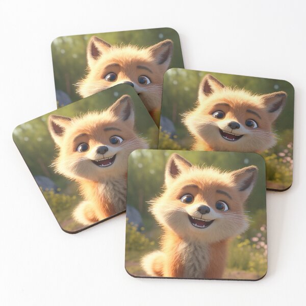 Item preview, Adorable Cartoon Fox Cub Artwork - Cute and Playful Design for Wildlife Enthusiasts designed and sold by DoPrint.