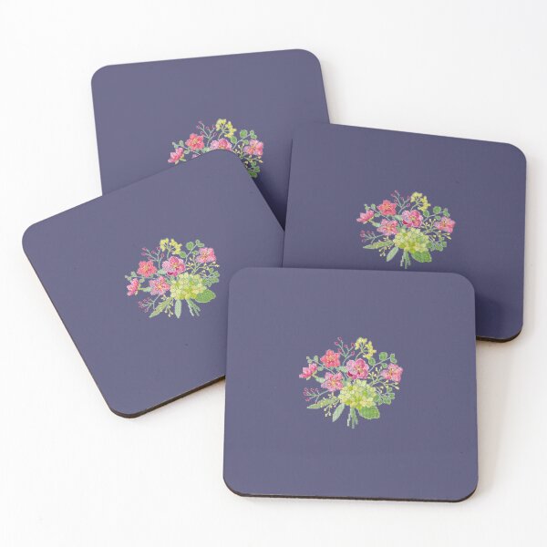 Item preview, BOUQUET OF PINK AND YELLOW SPRING FLOWERS CROSS STITCH. designed and sold by coffeeflavour.