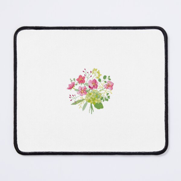 Item preview, BOUQUET OF PINK AND YELLOW SPRING FLOWERS CROSS STITCH. designed and sold by coffeeflavour.