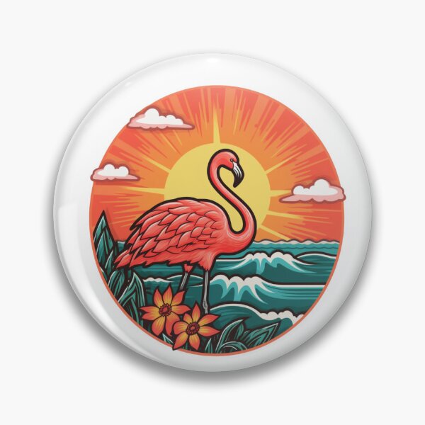 Item preview, summer patterns with flamingos and pineapples designed and sold by printiesart.