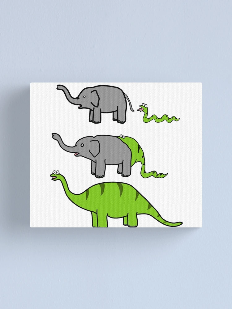 Dinosaur Funny Evolution | Canvas Print