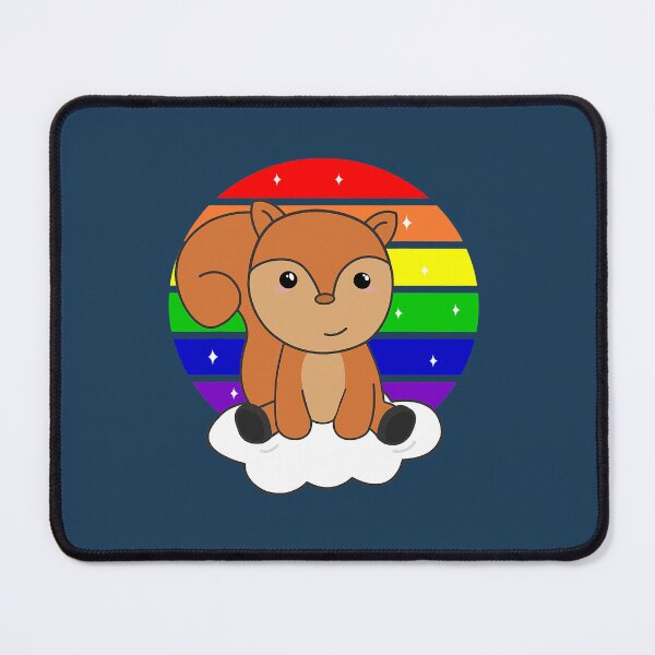 Item preview, Squirrel Rainbow Colorful Sunset Kawaii Fantasy designed and sold by soliamada.