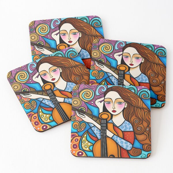 Item preview, Woman playing a Guitar designed and sold by Colin Bentham.